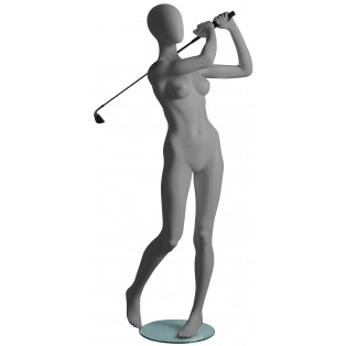 Etalagepop-Mannequin-Golfer-met Egg Hoofd